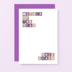 Meilleure carte mère pour partenaire | Carte d'anniversaire pour femme | Carte de joyeux anniversaire juste parce que | Merci maman | carte pour la fête des mères | SE0326A6