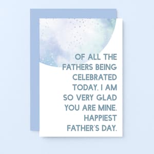 Cartes de fête des pères douces, carte papa sincère et heureuse fête des pères, SEF0028A6