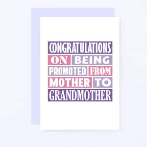 Nouvelle carte grand-mère | nouvelle carte de félicitations de petit-enfant | Future grand-mère carte de vœux | Félicitations, nouveau-né | SE0124A6