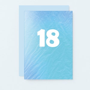 モダンな 18 歳の誕生日カード | 18 歳の誕生日カード | 18 歳 | 18 歳の誕生日おめでとう | SE4062A6