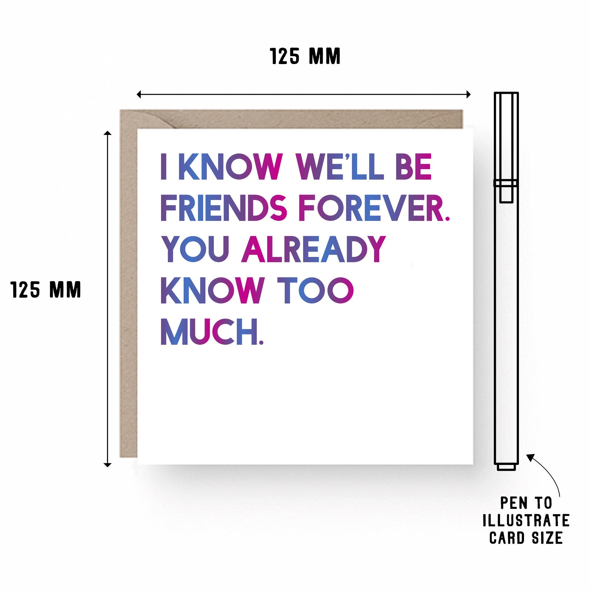 Funny Thinking of You Card, Just Because Cards for Friends, Get
