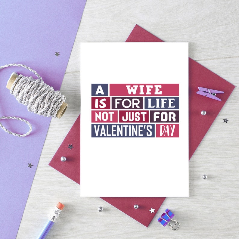 Funny Valentines Day Card for Wife Valentine Card From - Etsy