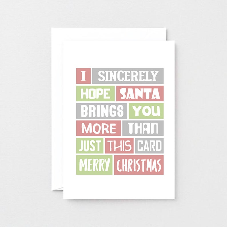 Funny Christmas Card for Friend Funny Xmas Card for Brother - Etsy