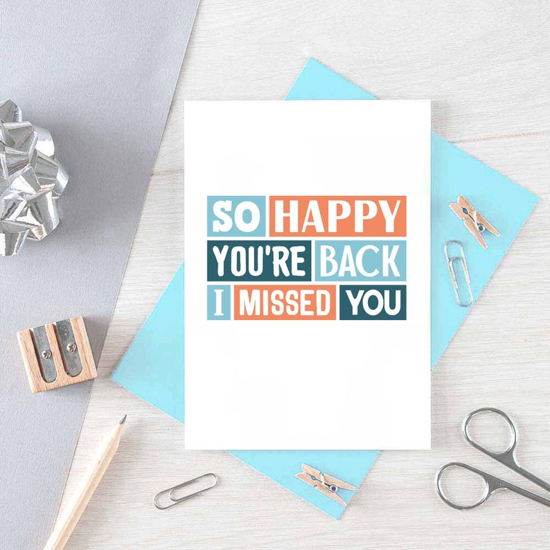 Welcome Back Card Homecoming Card Missed You Card Welcome Home Card Happy You're Back SE0219A6 image 5