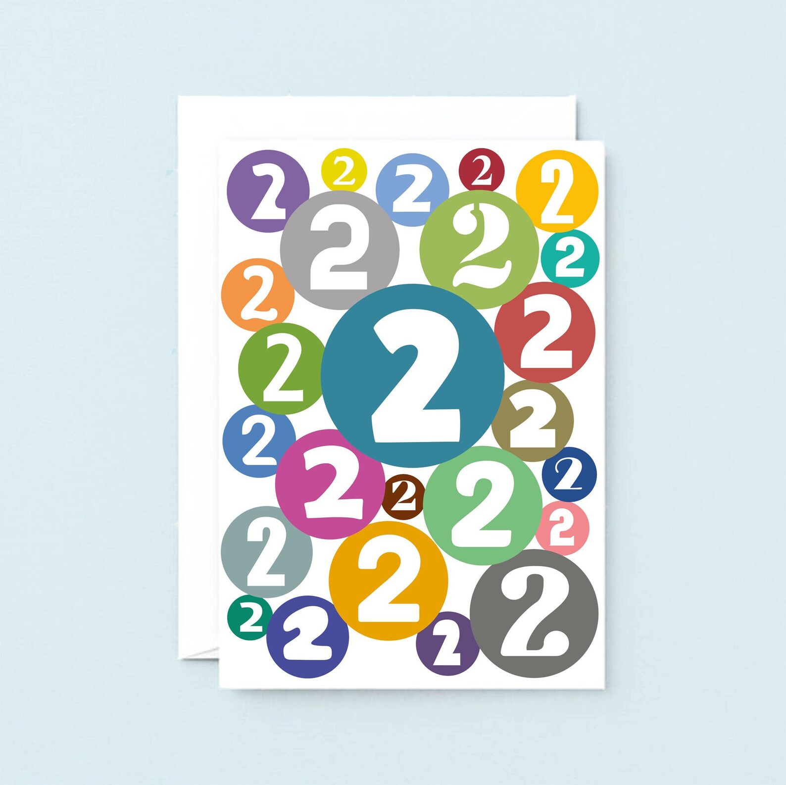 Two Years Old 2nd Birthday Card Big Card for 2 Year Old Etsy