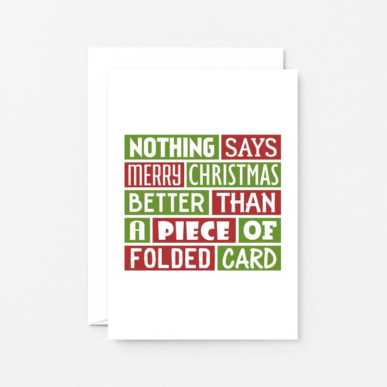Funny Christmas Card for Friend Christmas Card Funny Merry | Etsy