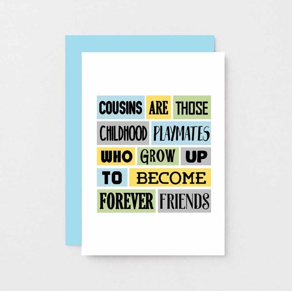 Cousin Geburtstagskarte Glücklich Geburtstag Cousin Karte Etsy