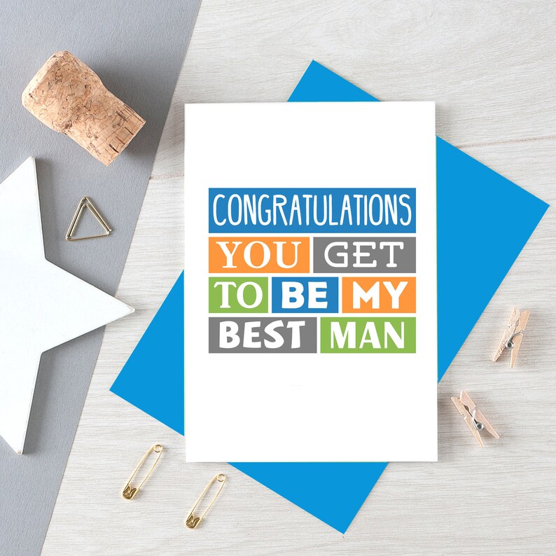 Best Man Proposal Wedding Party Funny Will You Be My Best Man Card Invitation Card For Best Man Funny Best Man Card SE0189A6