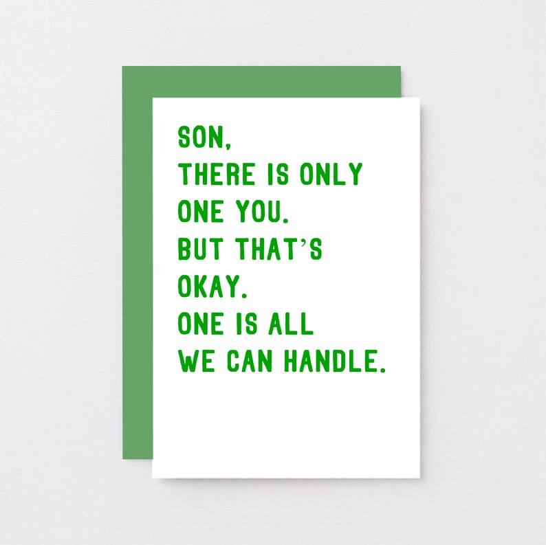 funny birthday card for son funny card for son from