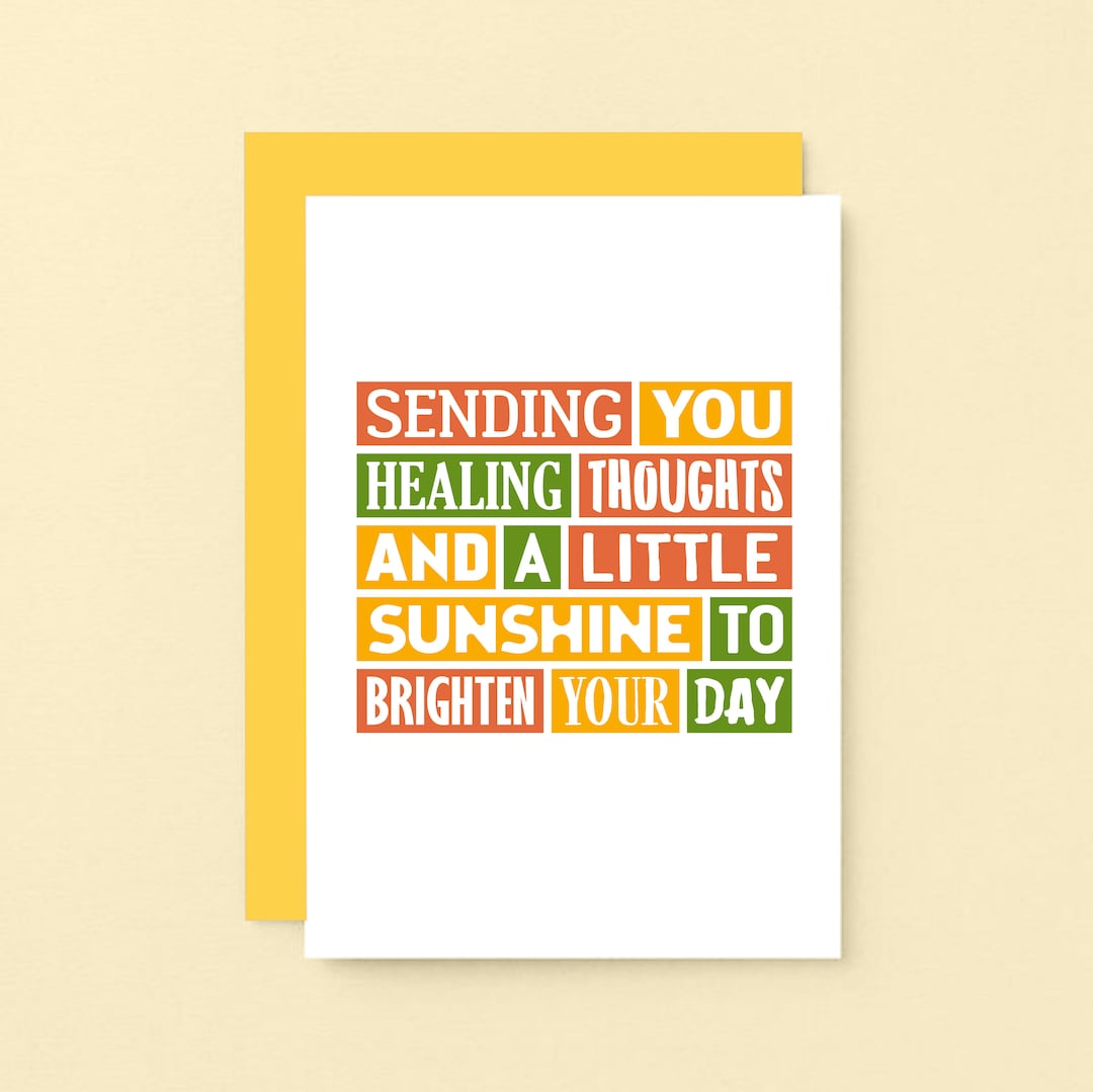 Get Well Soon Card | Thinking of You Card | Sympathy Card | Get Well ...