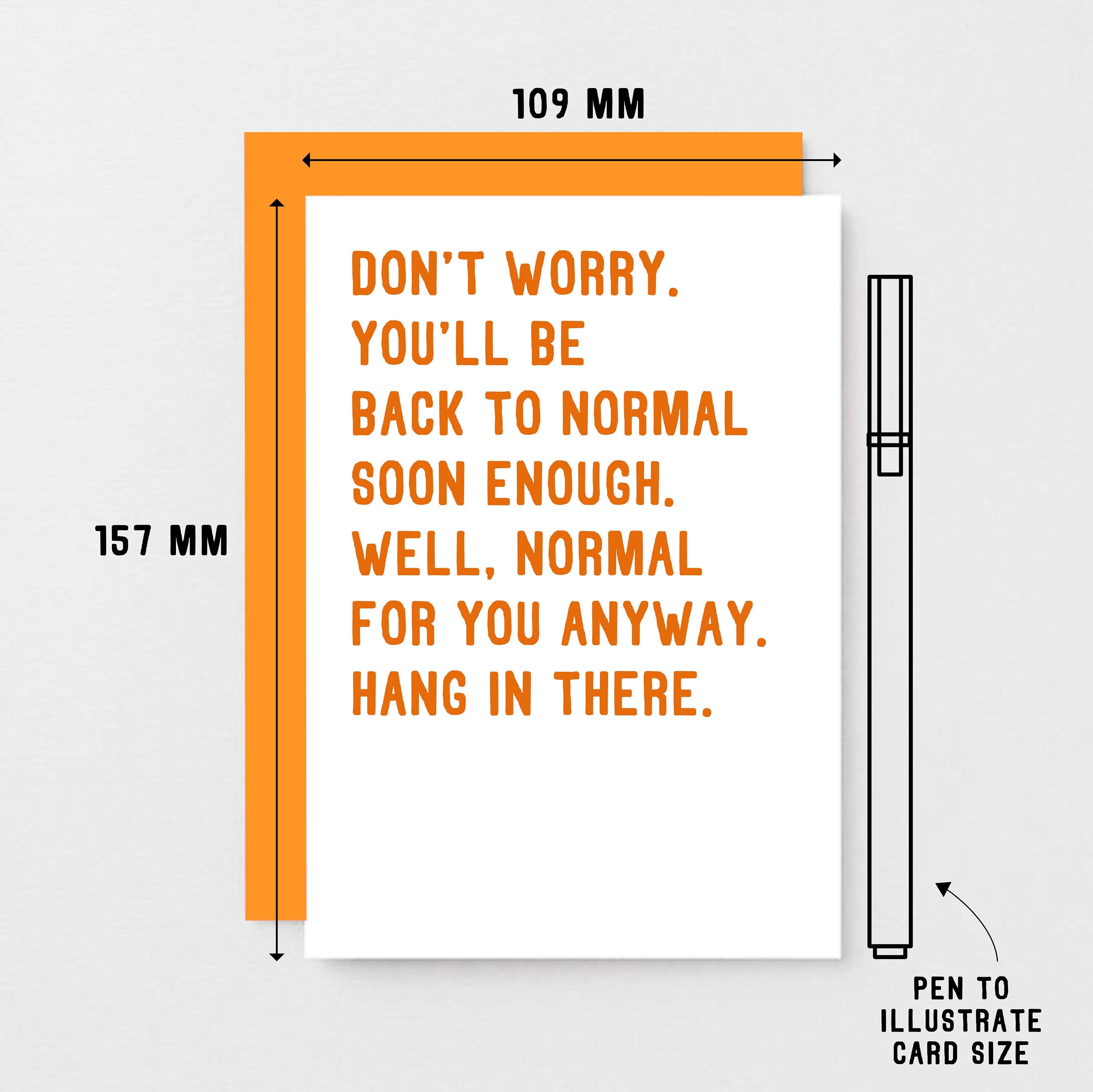 Funny Get Well Soon Card | Funny Hang in There Card | Thinking of You ...