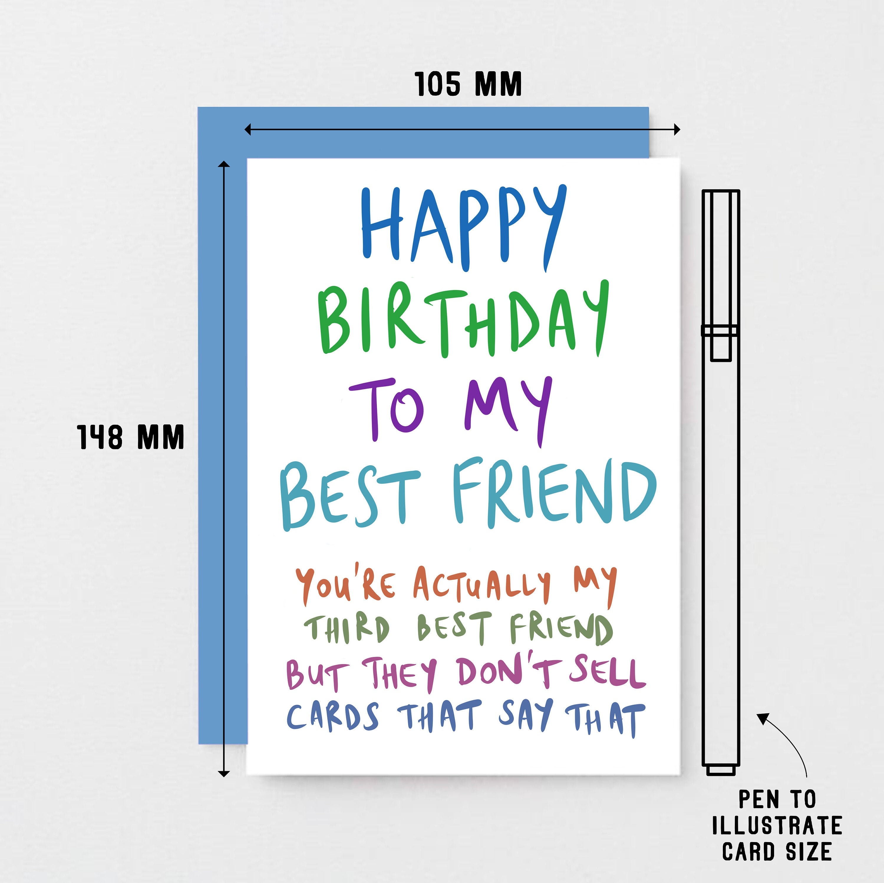 Funny Birthday Card for Best Friend, BFF, Bestie : Sarcastic Humour ...