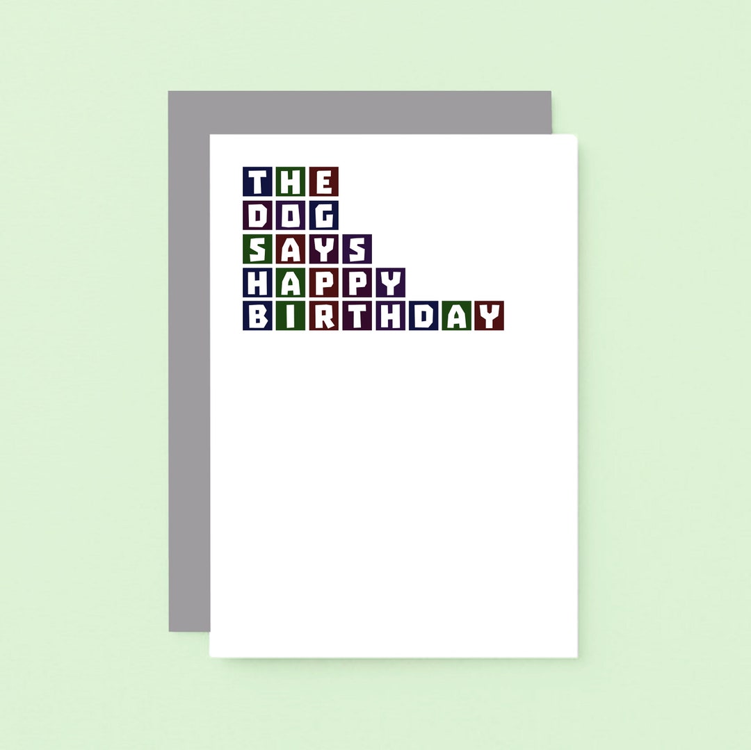 Funny Birthday Card From the Dog | SE0268A6 - Etsy