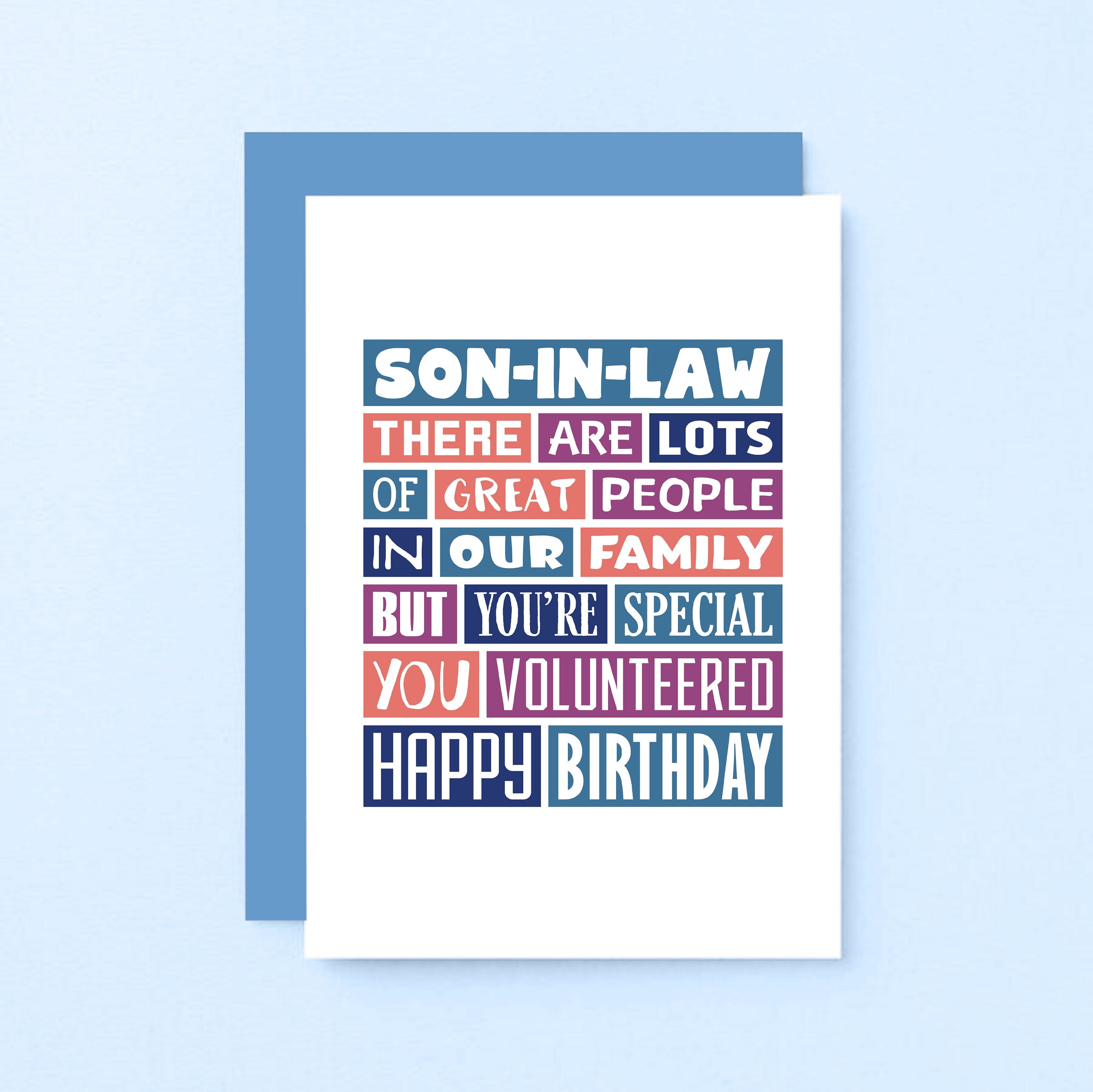 Son in Law Birthday Card Etsy UK