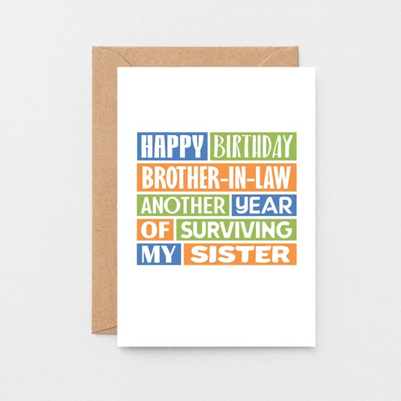 Grappige Verjaardagskaart Voor Zwager Gelukkige Verjaardag - Etsy Nederland