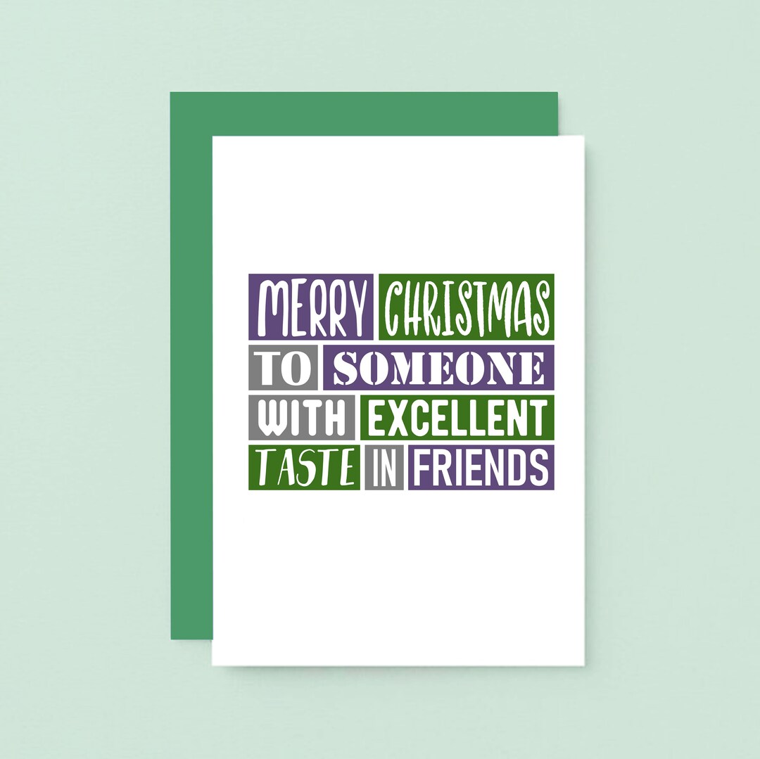 Funny Christmas Cards for Friend, Merry Christmas Friend, Festive Card ...
