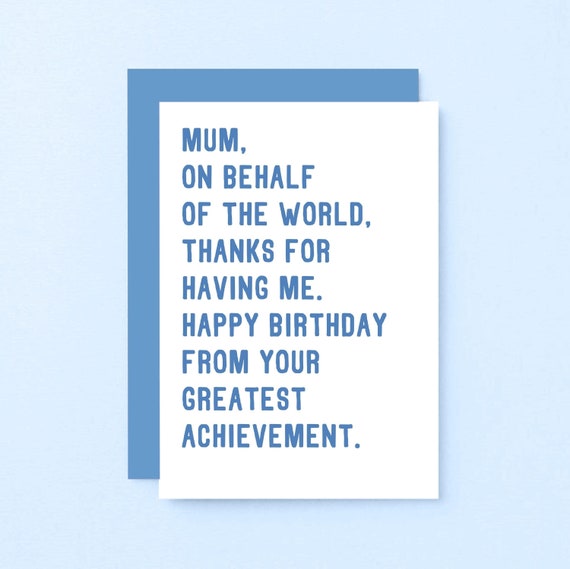 Funny Birthday Card For Mum | Funny Mum Birthday Card | Mum Card For Birthday | SE2025A6