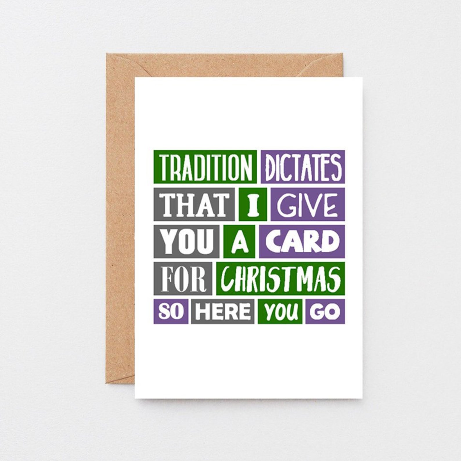 Funny Christmas Card for Friend Family Christmas Card for | Etsy