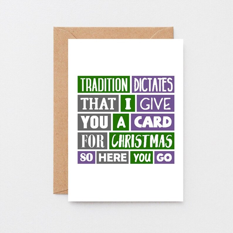 Funny Christmas Card for Friend Family Christmas Card for | Etsy
