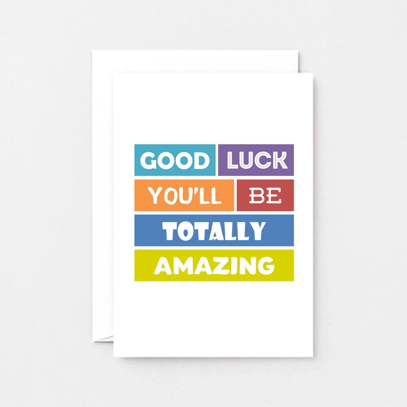 De La Carte Bonne Chance Nouvelle De La Carte Demploi Etsy