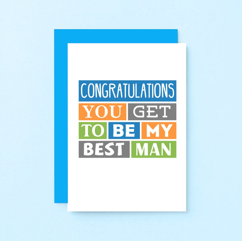 Best Man Proposal Wedding Party Funny Will You Be My Best Man Card Invitation Card For Best Man Funny Best Man Card SE0189A6
