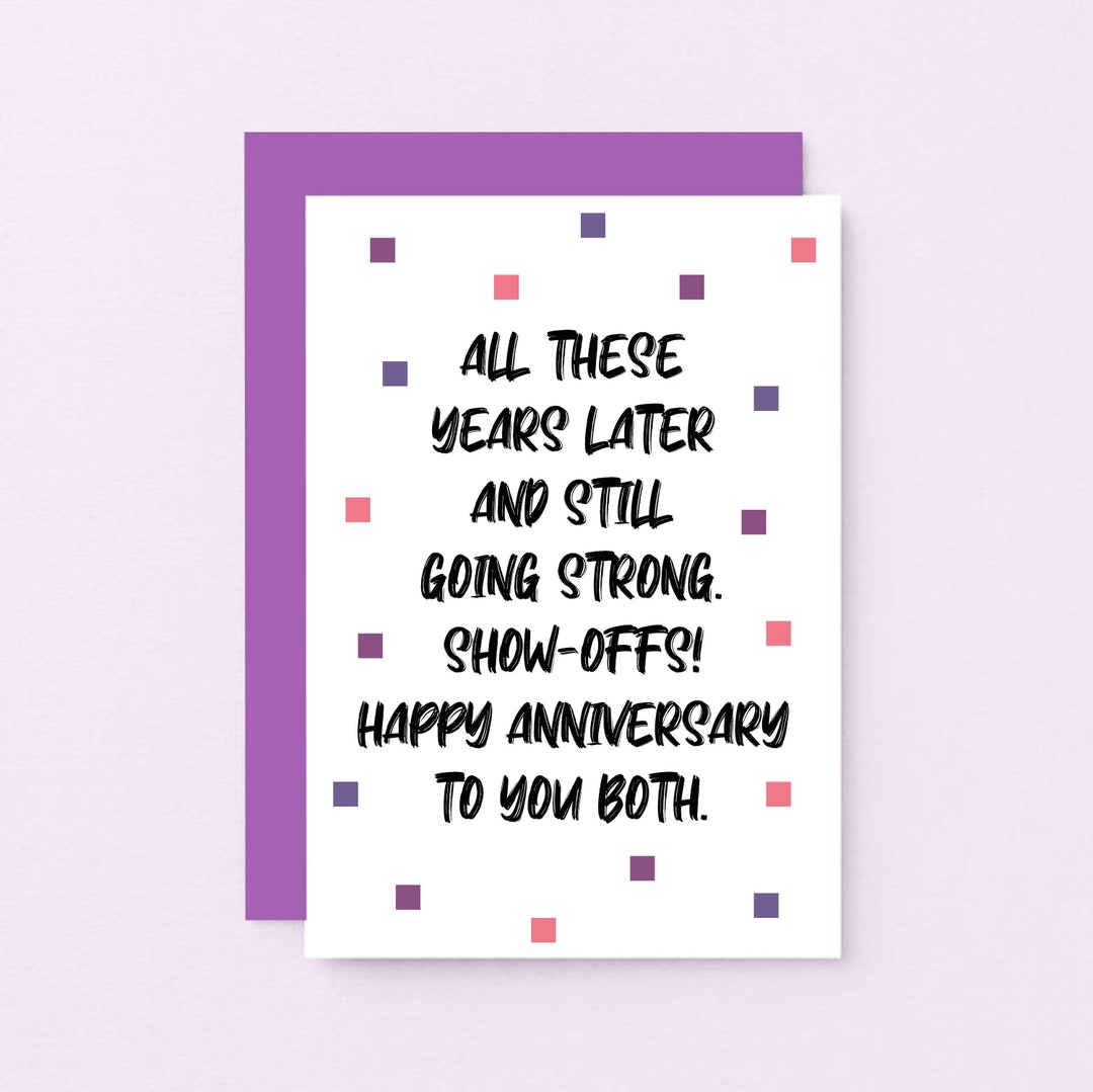 Funny Anniversary Card for Friends, Cheeky Anniversary Card for Parents ...