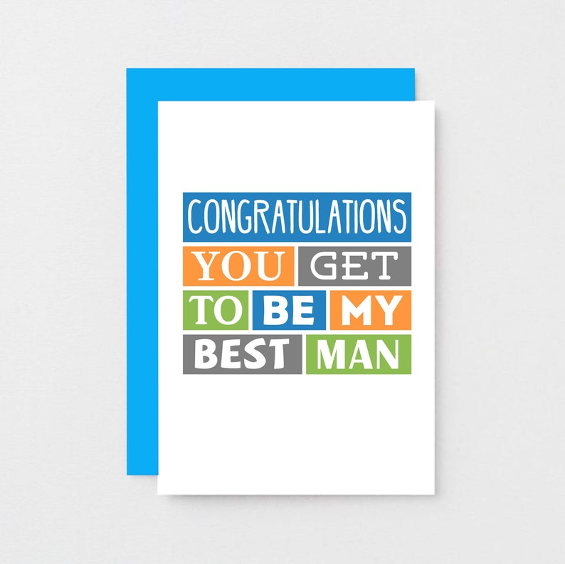 Best Man Proposal Wedding Party Funny Will You Be My Best Man Card Invitation Card For Best Man Funny Best Man Card SE0189A6