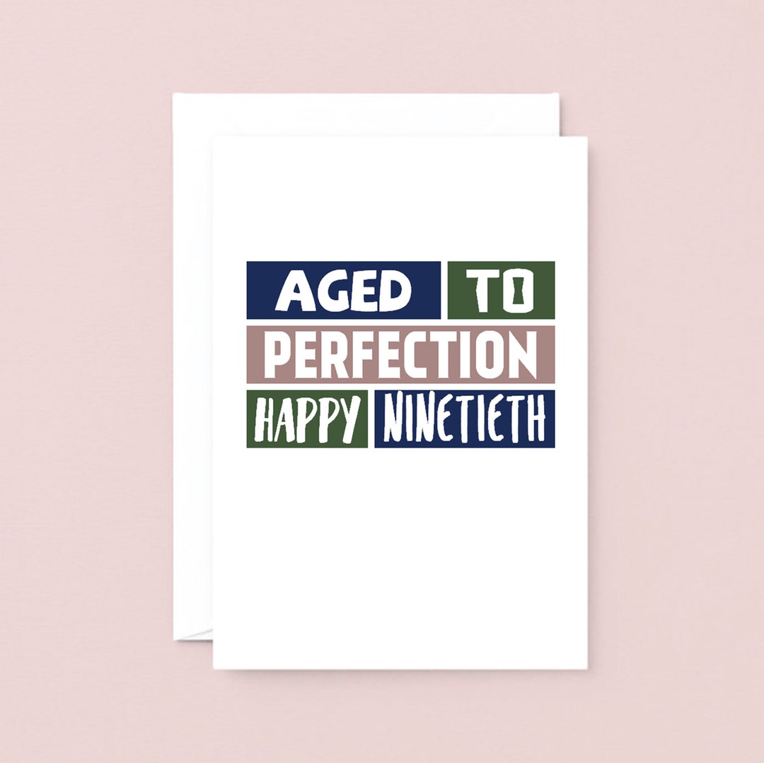 Große Karte zum 90er Geburtstag Alles Gute zum neunzigsten Geburtstag