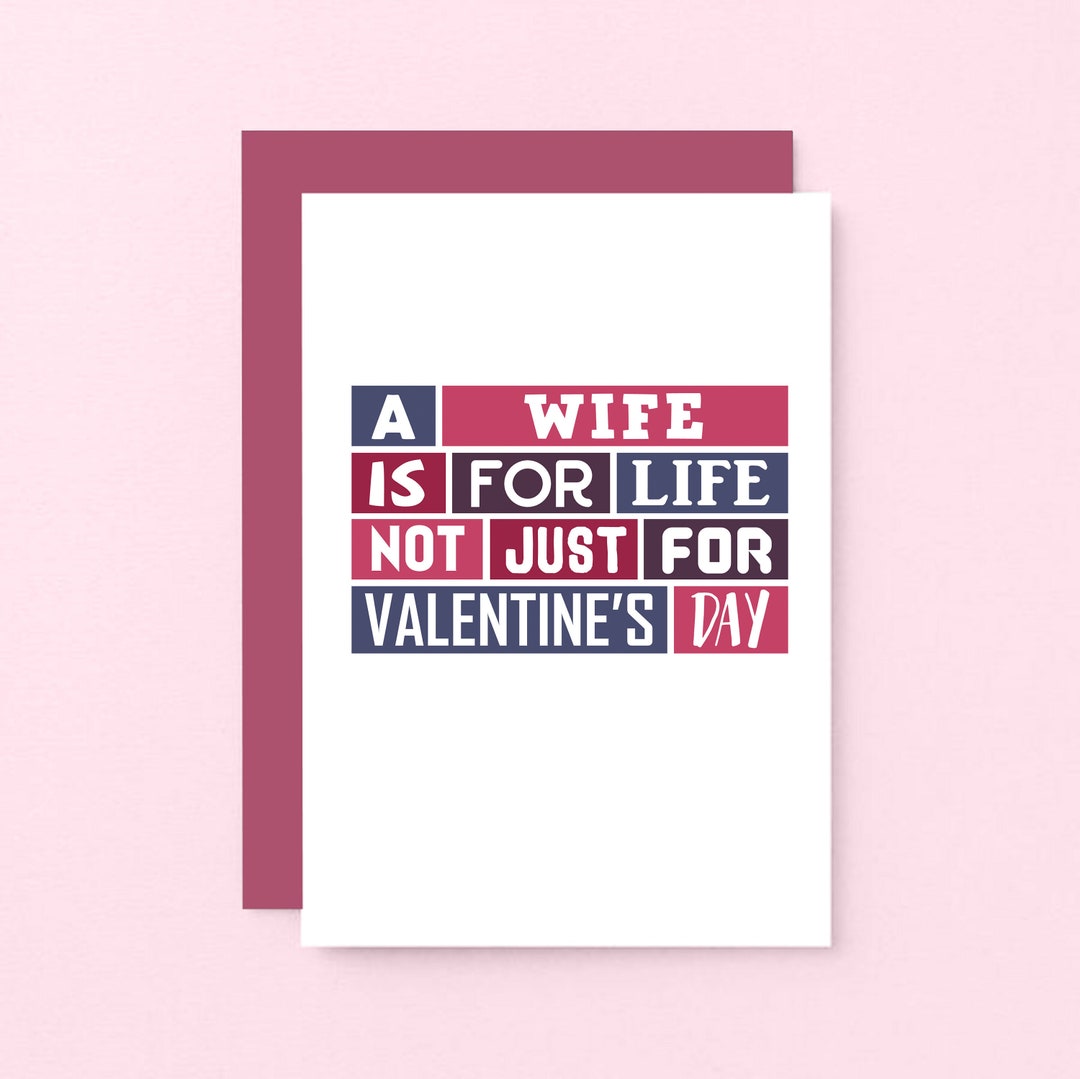 Funny Valentines Day Card for Wife Valentine Card From Husband A Wife ...