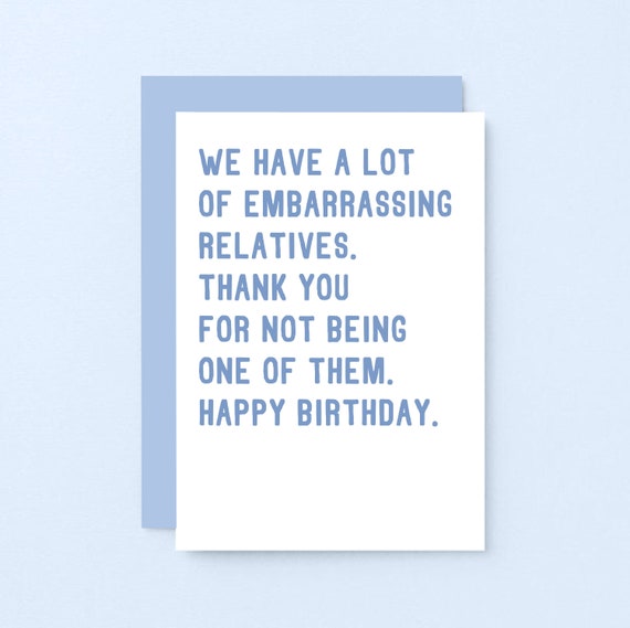 Happy Birthday Card For A Cousin Funny Birthday Card For Cousin Uncle Birthday Card Happy | Etsy Hong Kong