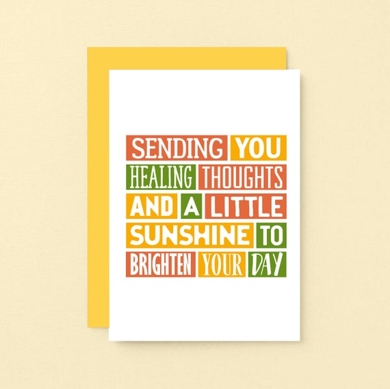 Get Well Soon Card Thinking Of You Card Sympathy Card | Etsy