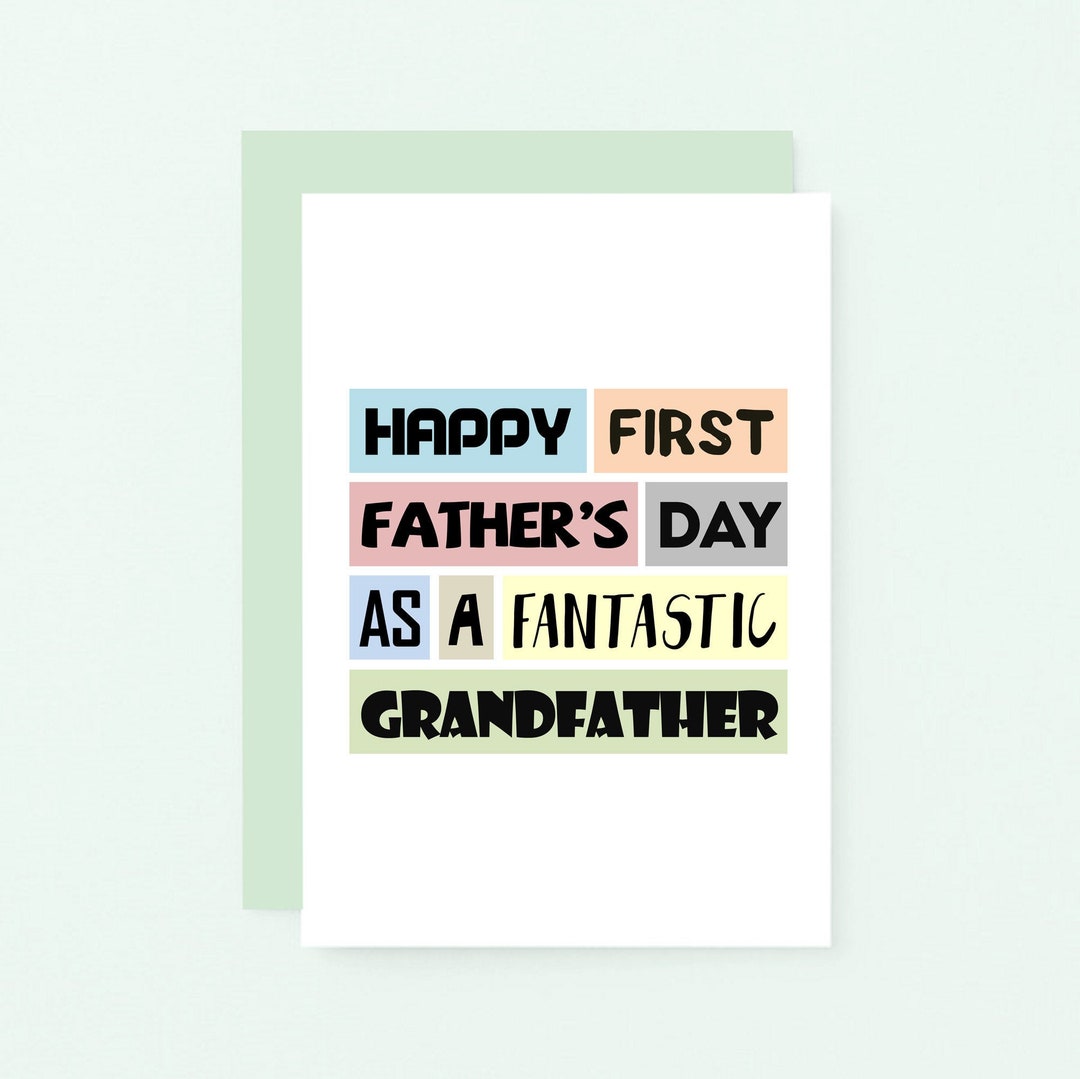 First Father’s Day Card for Grandfather | Grandad Father’s Day | First ...