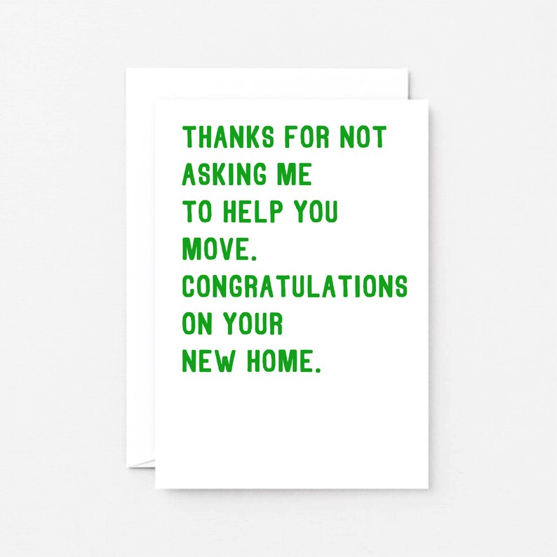 Funny New House Card Funny New Home Card Congratulations Etsy