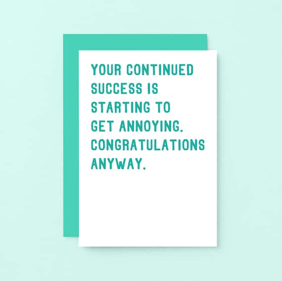 Funny Congratulations Card | Funny New Job Card | Graduation | Exams | Job Promotion | Well Done | Congratulations Job Card | SE2010A6