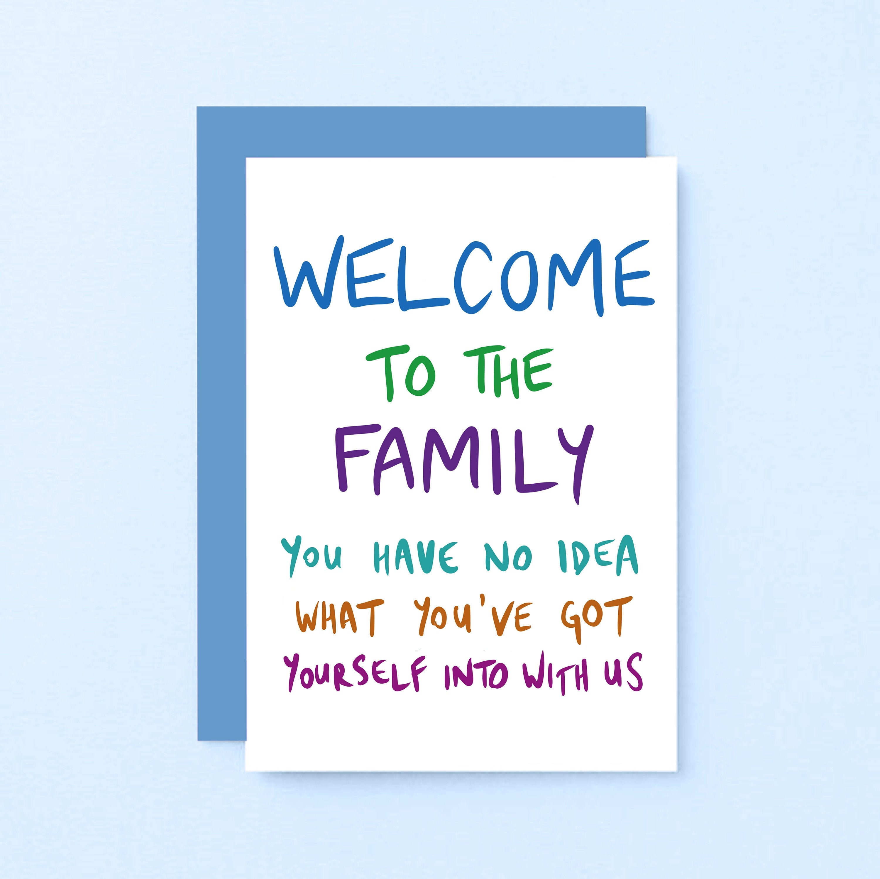 Funny To The Family Card New SoninLaw New Etsy