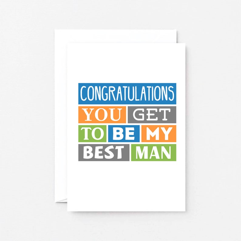 Funny Will You Be My Best Man Card Invitation Card For Best Man Wedding Party Best Man Proposal SE0189A6 Funny Best Man Card