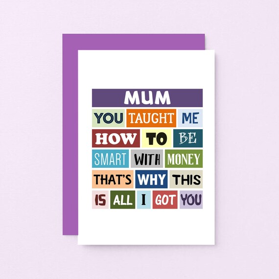 Cheeky Birthday Card For Mum | Funny Mum Bday Card | Humorous Mum Card | Mother's Day Card For Mum | SE0134A6