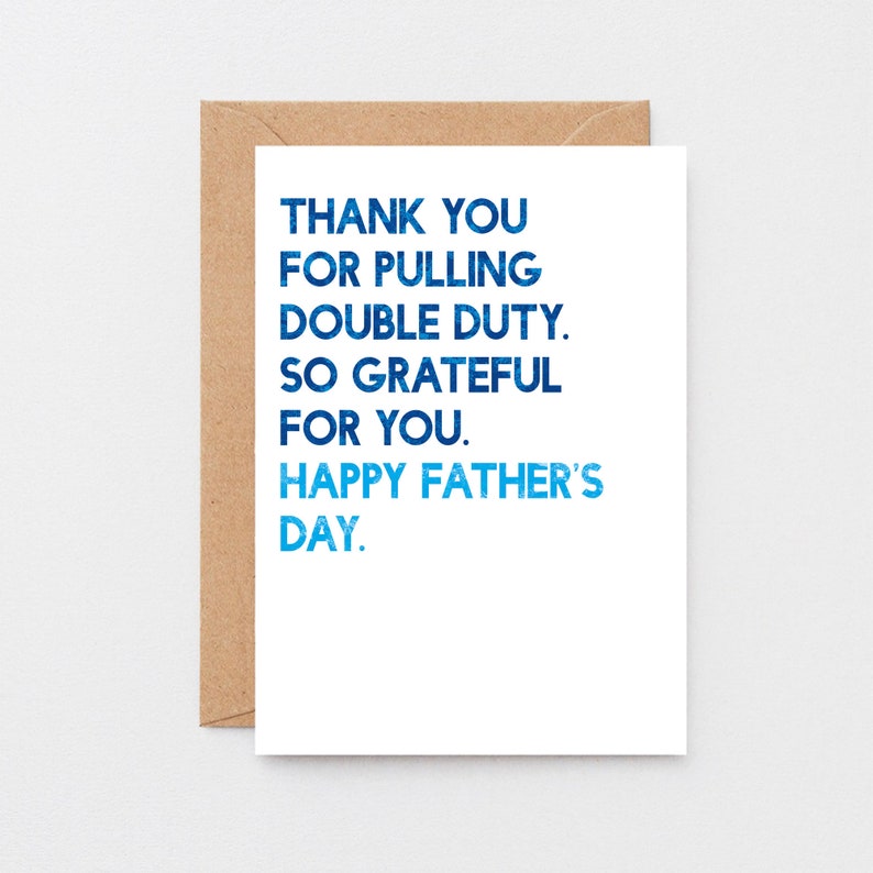 Fathers Day Card For Single Parent Happy Fathers Day Dad Single Dad Fathers Day Card Single Mum Solo Parent SEF0034A6 Brown Kraft