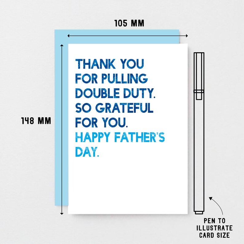 Fathers Day Card For Single Parent Happy Fathers Day Dad Single Dad Fathers Day Card Single Mum Solo Parent SEF0034A6 Light Blue