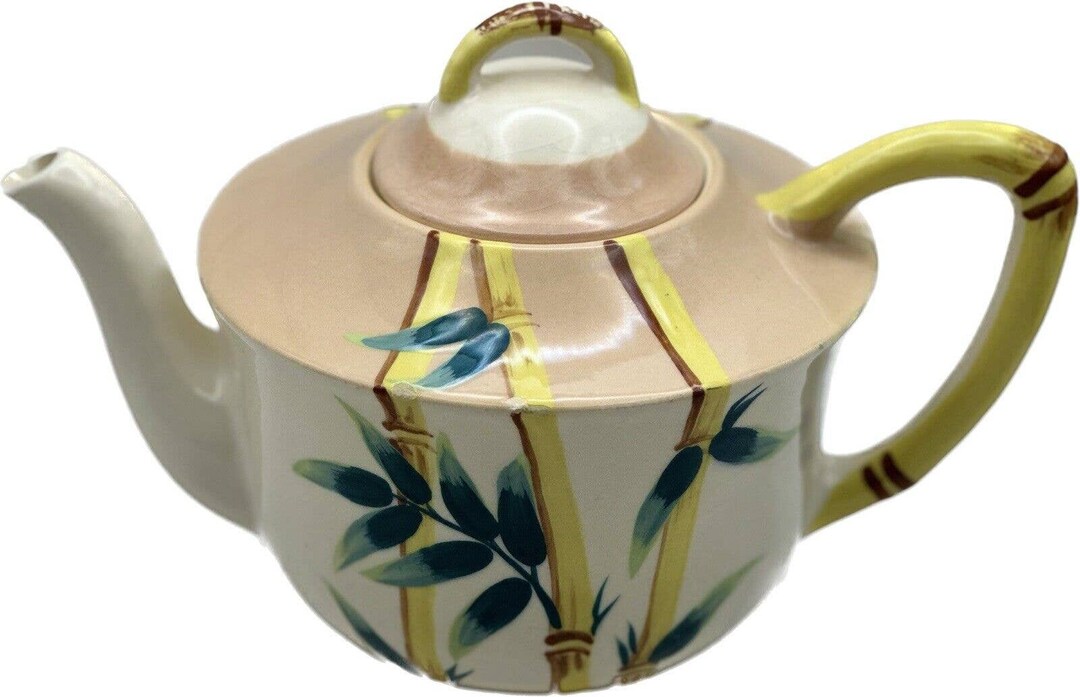 Weil Ware California Pottery Pink MALAY BAMBOO Teapot With Lid Etsy
