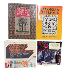 Handarbetsböcker Readers Digest Jacobean Applique Sampler Miniatyr Needlepoint