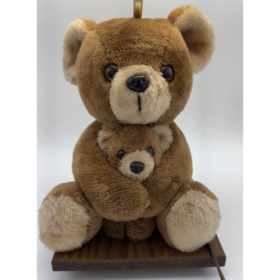 Vtg California Stuffed Toys Plush Bear Lamp Mama & Baby ADI Lamps