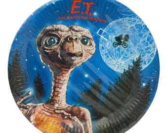 Platos de 8-9 pulgadas de E.T., el extraterrestre, de 1982, artículos para fiestas, película ET, sellados.