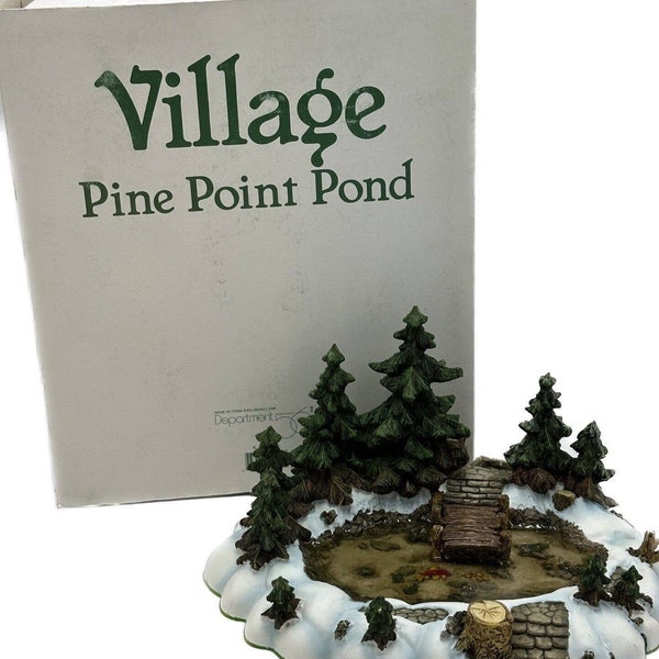 Vtg Dept 56 Village Pine Point Pond 52618 Mill Creek Retired Christmas Core Box