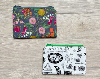 Colorful coin pouch • Small pouch - gift card holder • colorful pouch • teacher gift •  coin pouch • makeup bag • pouch • makeup pouch