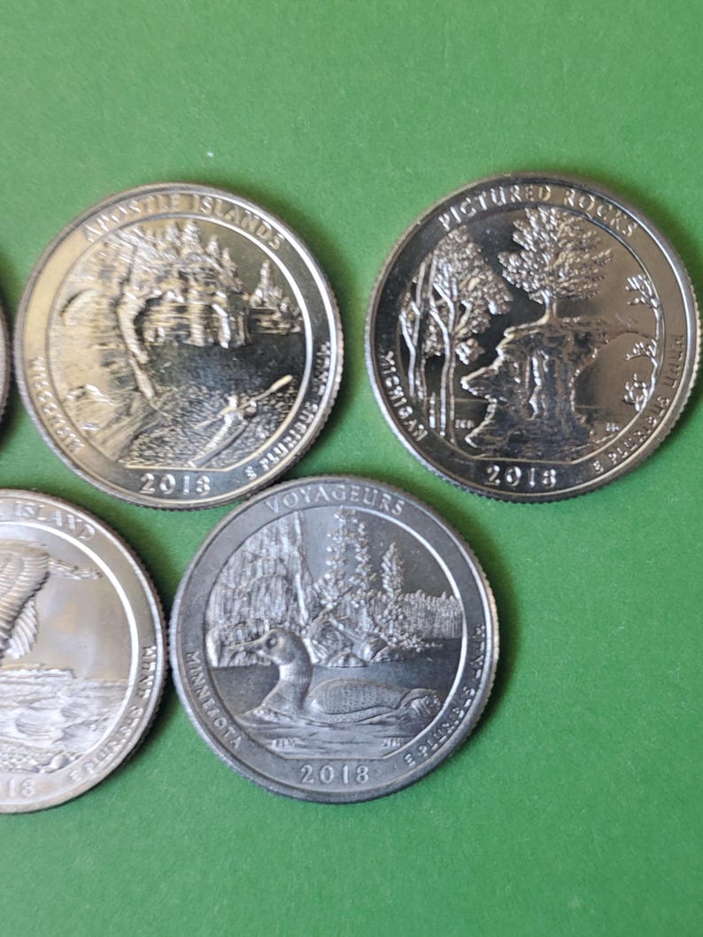 Cos Sign Quarter 2018-D or P Five Uncirculated America the Beautiful Quarter Set - Etsy