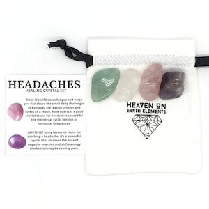 Headache Crystal Gift Set - Healing Stone Migraine Kit