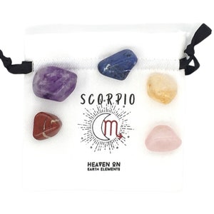 Scorpio Zodiac Healing Crystal Gift Set - Astrology Birthday Kit