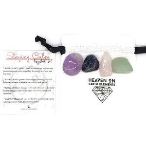 Staying Calm Crystal Gift Set - Calming Healing Stones Kit