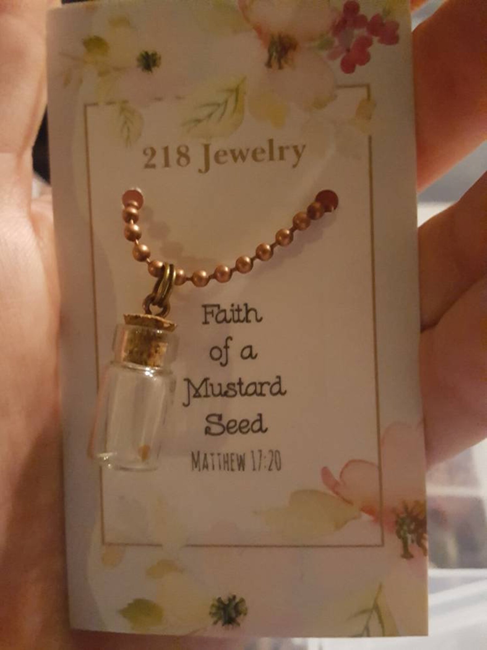 Mustard Seed Necklace Etsy